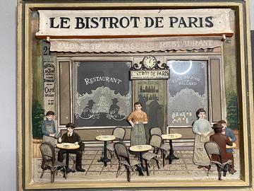Quadro decorativo  raffigurante bistrot parigino