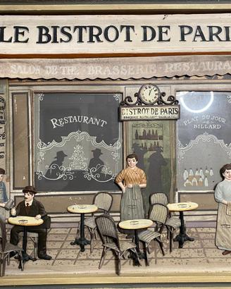 Quadro decorativo  raffigurante bistrot parigino