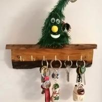 Appendi chiavi in legno di Abete Verniciato Noce