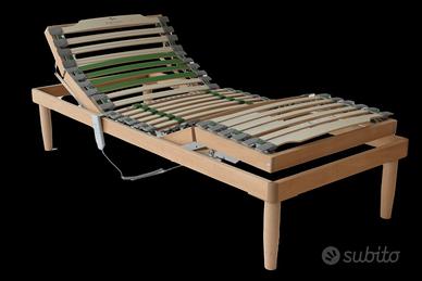 “Rete doghe in legno motorizzata + materasso" 