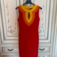 Tubino estivo, rosso, arancio, giallo, taglia 42