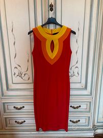 Tubino estivo, rosso, arancio, giallo, taglia 42