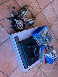 PS4 Slim Nera + Giochi e Accessori