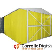 Box acciaio garage lamiera 360x600 giallo