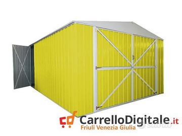 Box acciaio garage lamiera 360x600 giallo