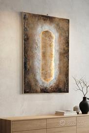 Quadro materico retroilluminato con cornice 