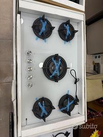 Piano cottura 90cm vetro bianco nuovo