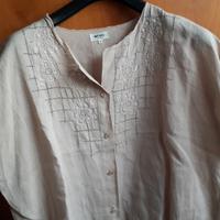 Camicia donna lino beige