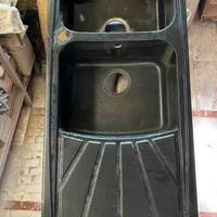 Lavello cucina resina nero 115x50