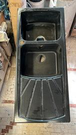Lavello cucina resina nero 115x50