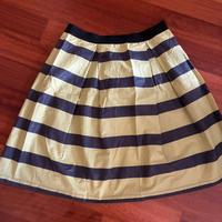 Gonna midi a righe verdi e grigie Victoria C