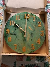 Orologio parete ARTIGIANALE in resina epossidica