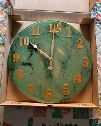 Orologio parete ARTIGIANALE in resina epossidica