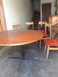 tavolo rotondo e 4 sedie in teak