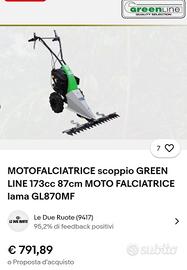 motofalciatrice tagliaerba Greenline
