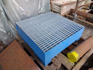 supporto fusto con vasca raccolta liquidi