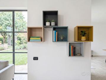 set completo di 5 mensole a cubo da parete ikea