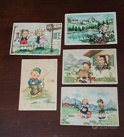 set cartoline illustrate anni 50