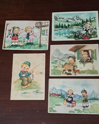 set cartoline illustrate anni 50