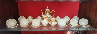 Servizio caffè vintage d'epoca in porcellana e oro