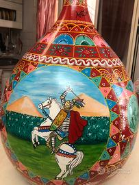 Damigiana 54lt stile carretto siciliano decorata a