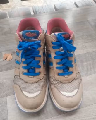 Sneakers Casual Beige / Blu /-Lacci Blu
