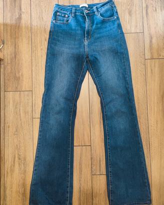 Jeans donna a zampa elasticizzato tg U