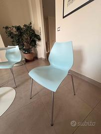Sedie Kartell Maui colore azzurro 4pz