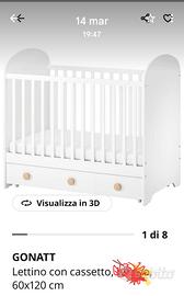 culla- lettino- divanetto colore grigio 