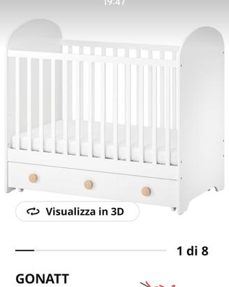 culla- lettino- divanetto colore grigio 