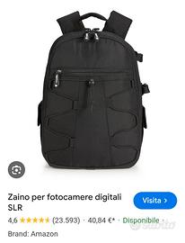 Zaino fotografico + paraluce silicone