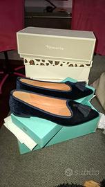 Ballerine in velluto blu - Francesco Milano