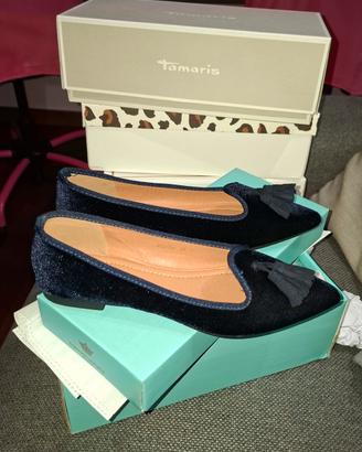 Ballerine in velluto blu - Francesco Milano