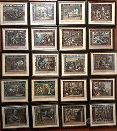 Serie biblica completa Raffaello 20 stampe incise