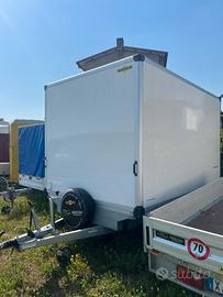 Rimorchio furgonato HUMBAUR 3m x 2m x 1,80m altezz