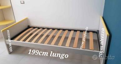 letto singolo + rete  marca Giessegi nuovo 