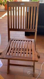 Sedie in legno pieghevoli da esterno