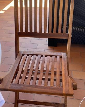 Sedie in legno pieghevoli da esterno