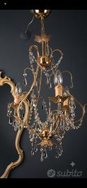 lampadario vintage con Swarovski