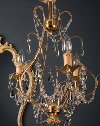 lampadario vintage con Swarovski