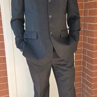 Abito gessato grigio 3 bottoni lana Tasmania Tg. 5