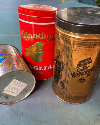 3 scatole latta Caffe’ Vergnano