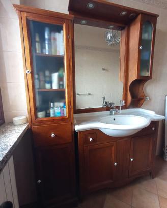 Antico, Mobile completo da bagno con colonna