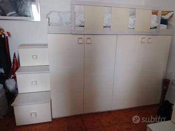 struttura letto singolo a ponte 