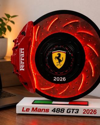 Lampada LED RGB Ferrari 488 GT3 Le Mans 2026 con t