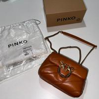 Pinko love mini puff cuoio