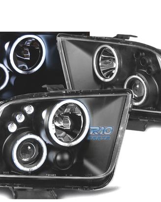 FARI FORD MUSTANG 04-09 ANGEL EYES LED NERI