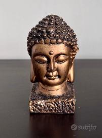 Statua Testa di Buddha Bronzo