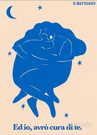 Poster omaggio Franco Battiato La cura A3