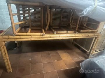 Tavolo bambu naturale